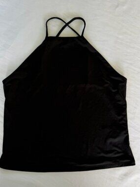 Express Black Halter Bodysuit with Thin Straps